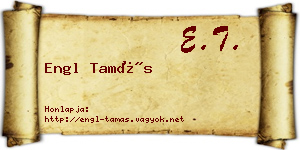 Engl Tamás névjegykártya